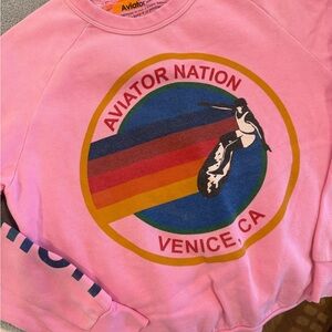 Aviator Nation sweatshirt! Neon pink. Size XS.